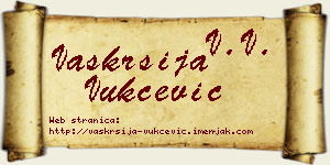 Vaskrsija Vukčević vizit kartica